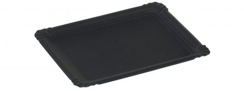 Pappteller schwarz FSC® rechteckig 16,5 x 20,5cm